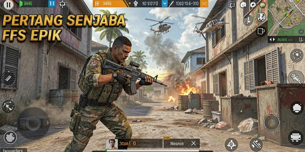 Gameplay seru dalam 3446 dengan pertempuran mendebarkan.