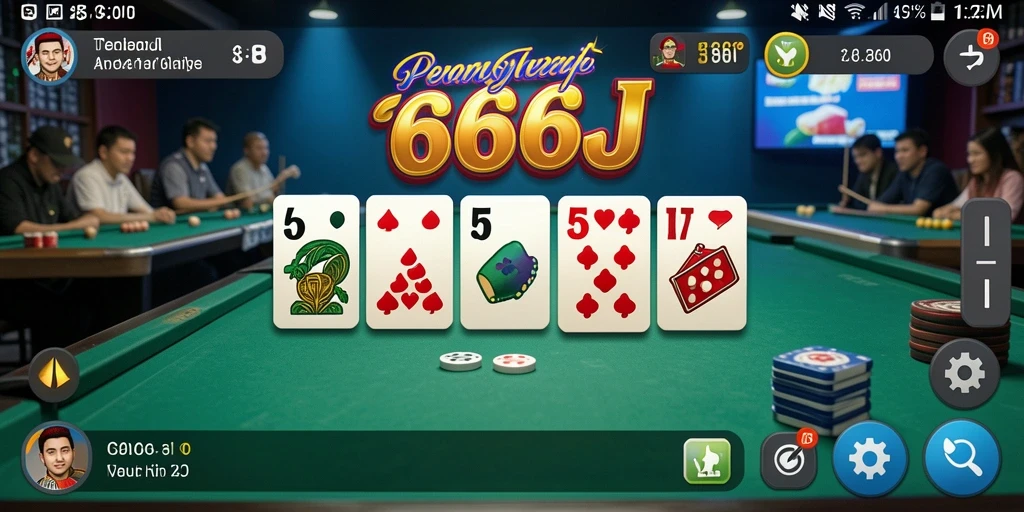Tampilan gameplay seru dari permainan Domino 666J.