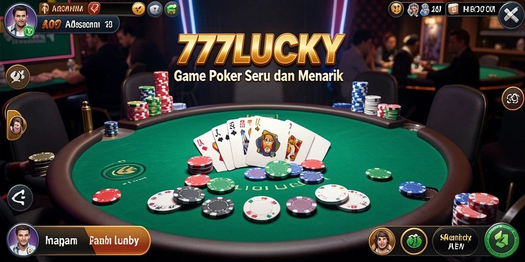 Screenshot gameplay Poker yang menegangkan dan menarik di 777LUCKY.