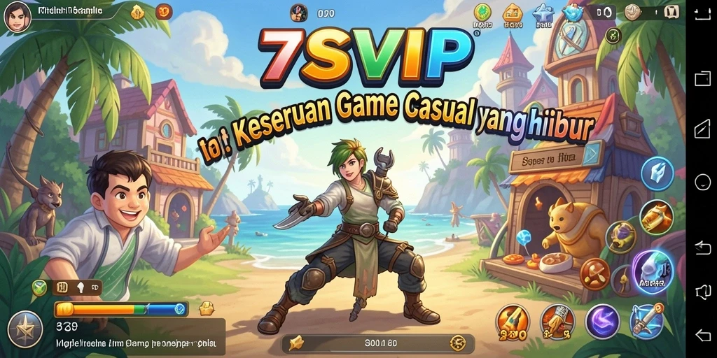 Tangkapan layar yang menunjukkan gameplay seru 7SVIP.
