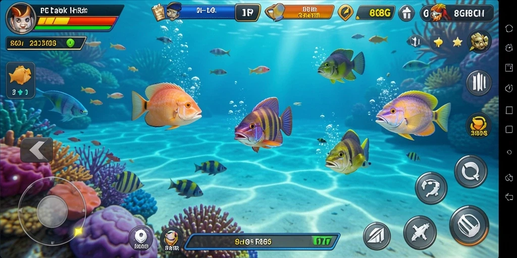Tampilan gameplay seru Tembak Ikan di 8G8G.