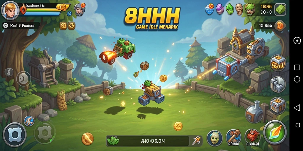 Tampilan gameplay 8HHH yang menarik dan penuh warna.