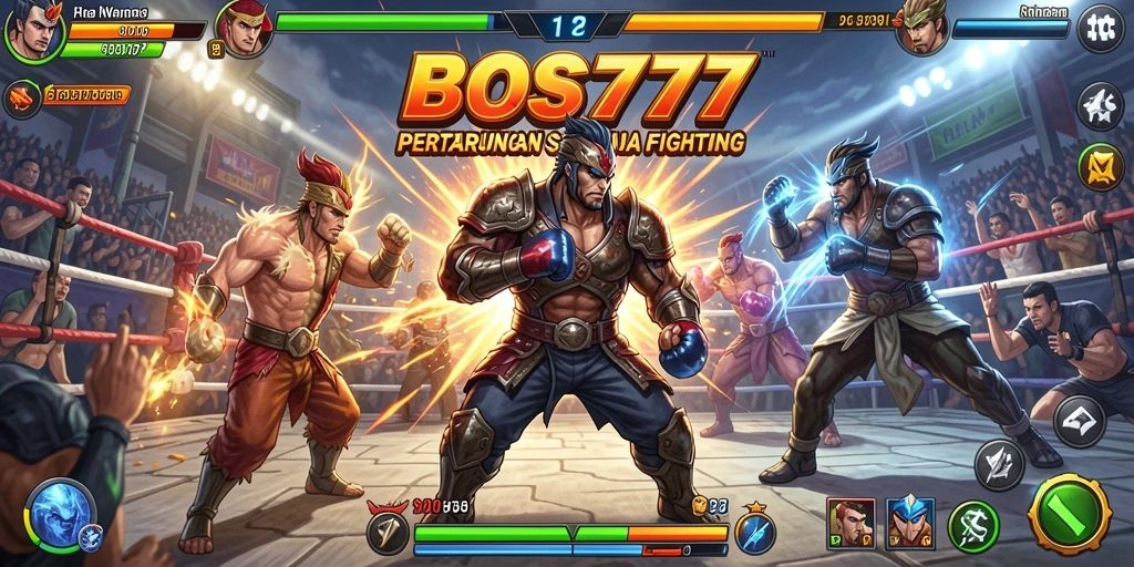 Tampilan gameplay seru dan dinamis di BOS777.