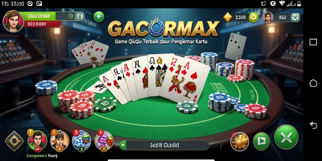 Screenshot GACORMAX menampilkan aksi permainan QiuQiu yang menarik.