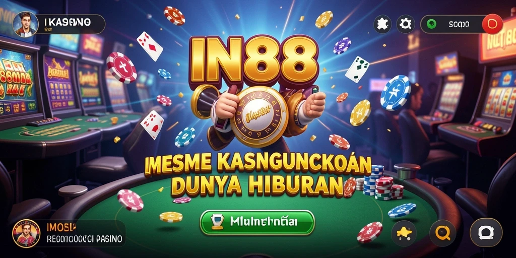 Screenshot utama IN88 menampilkan gameplay kasino yang seru dan mendebarkan.