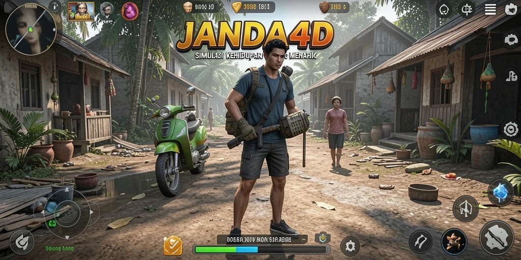 Tampilan gameplay JANDA4D dengan interaksi sosial yang mendalam.