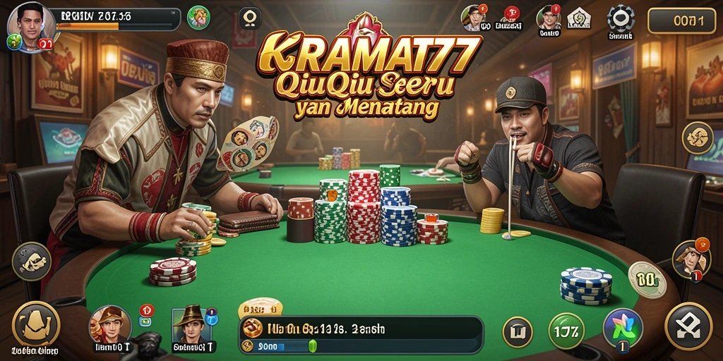 Tangkapan layar KRAMAT77 menampilkan gameplay QiuQiu yang menarik.