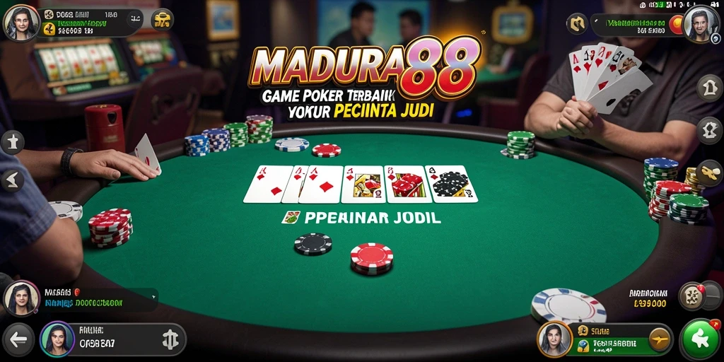 Tampilan gameplay Poker yang mengasyikkan di MADURA88.