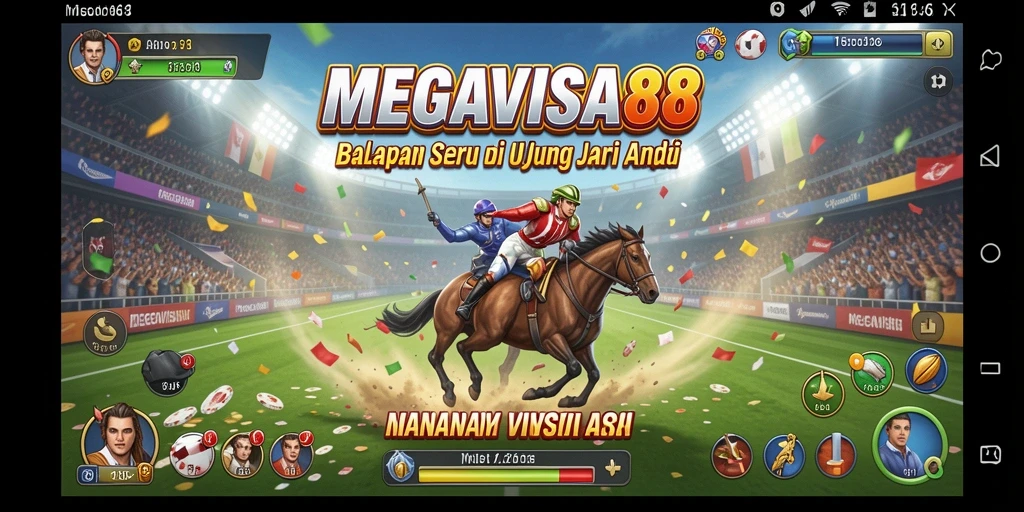 Screenshot gameplay MEGAVISA88 menampilkan balapan seru dengan grafik yang menawan.