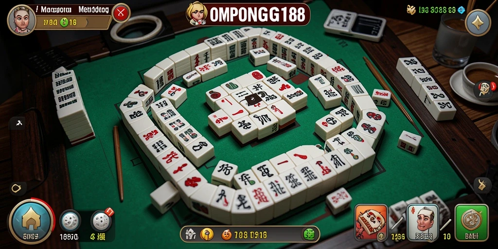 Gameplay seru OMPONG188 dengan tantangan Mahjong.