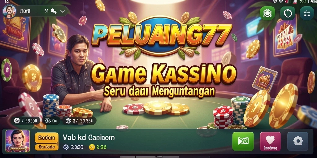 Screenshot Gameplay PELUANG77 menampilkan aksi seru permainan Kasino.