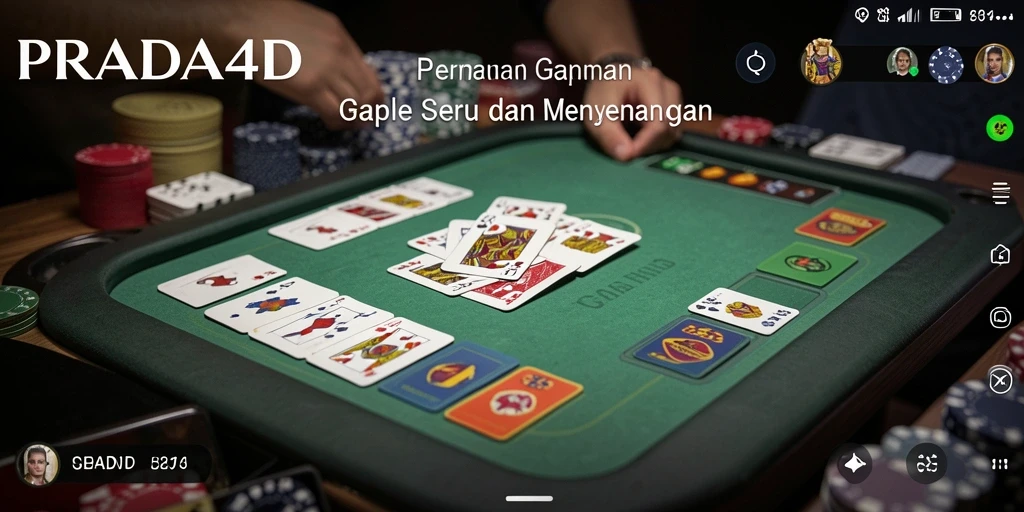 Gameplay Gaple yang seru dan interaktif di PRADA4D.