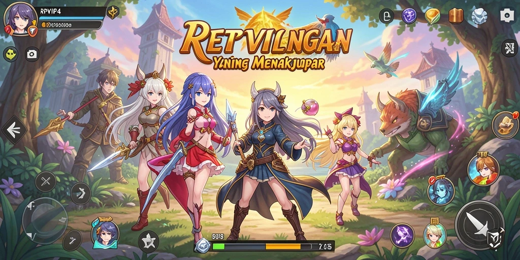 Tampilan gameplay RPVIP4 yang menarik dan penuh warna.