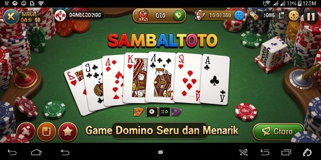 Tampilan gameplay menarik dari SAMBALTOTO dengan berbagai fitur domino.