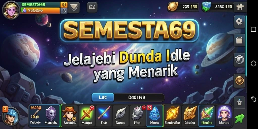 Screenshot gameplay menunjukkan aksi mendebarkan dalam SEMESTA69.