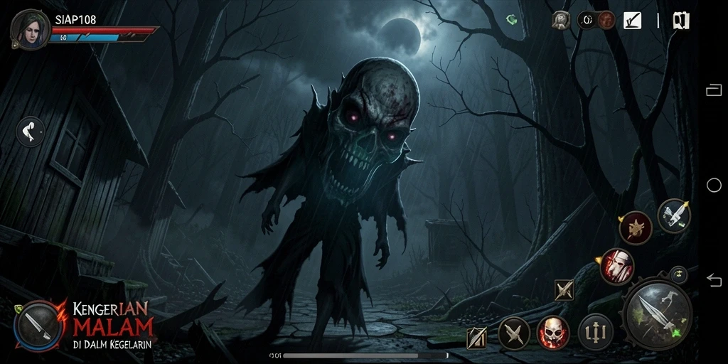Gameplay SIAP108 menampilkan adegan horor yang mendebarkan.